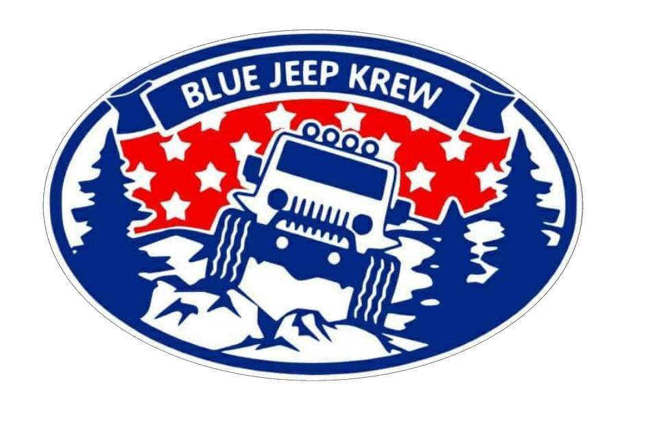 Blue Jeep Krew Decal