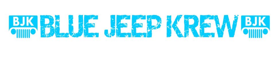 Blue Jeep Krew Windshield Banner Decal