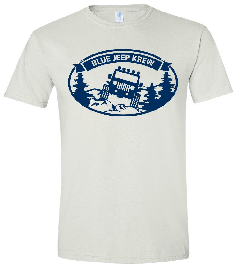 Gildan Unisex Blue Jeep Krew Shirt