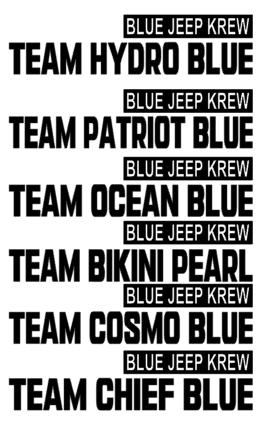 BJK Team Color Decals