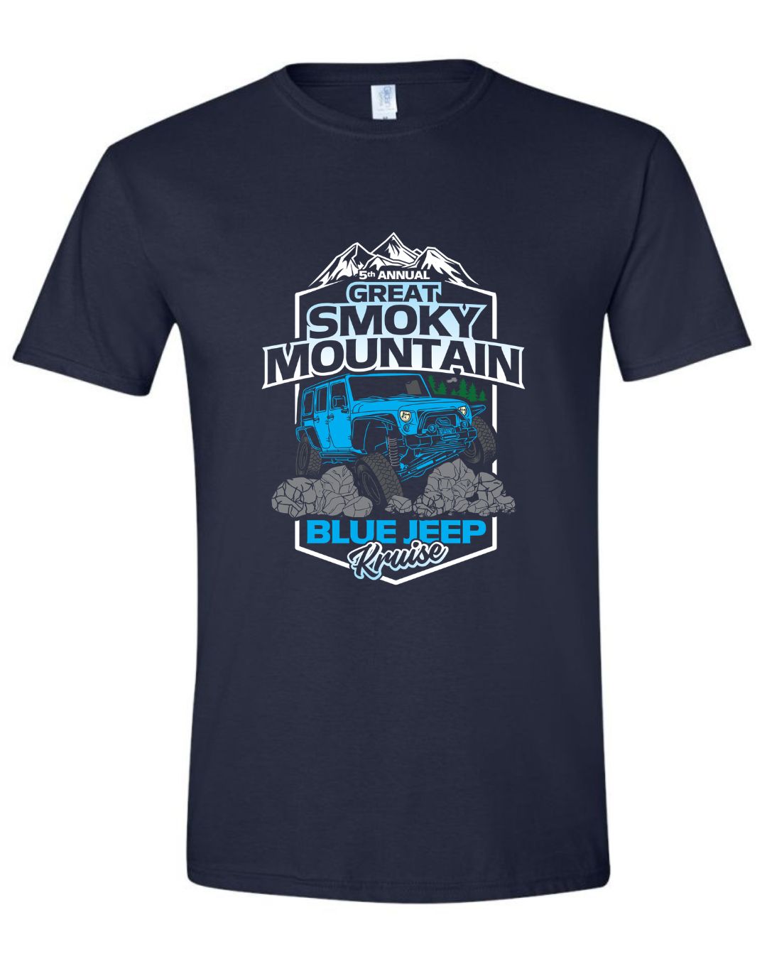 Great Smoky Mountain Blue Jeep Kruise Shirt