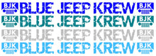BJK Decal, Jeep Wave, Windshield Banner - Non-US Customers