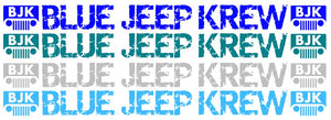 BJK Decal, Jeep Wave, Windshield Banner - Non-US Customers