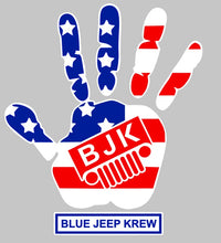 Blue Jeep Krew Jeep Wave Decal