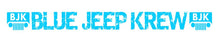 Blue Jeep Krew Windshield Banner Decal