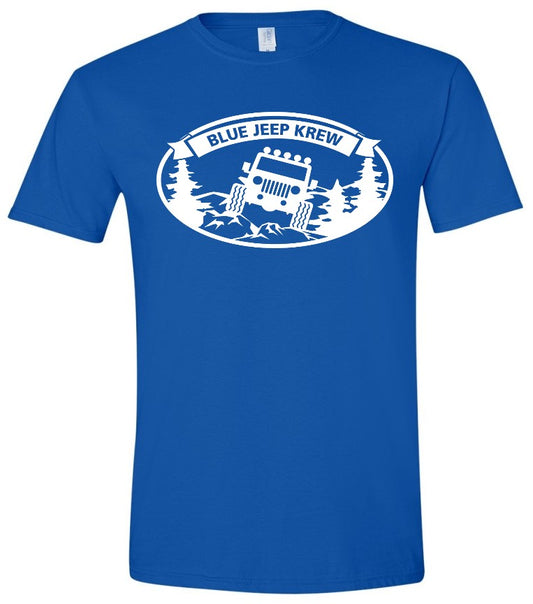 Gildan Unisex Blue Jeep Krew Shirt