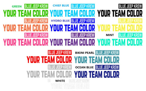 BJK Team Color Decals